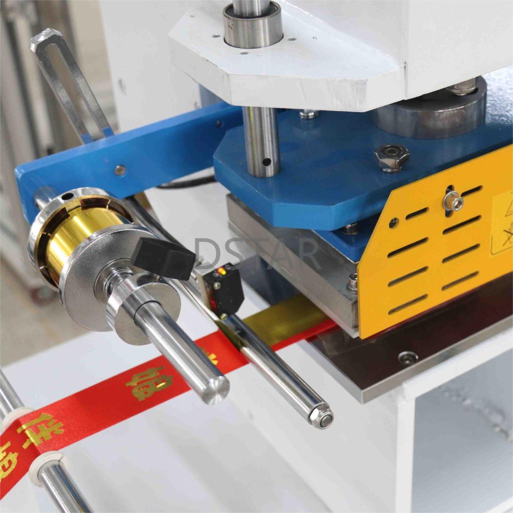 Automatic satin ribbon hot stamping machine