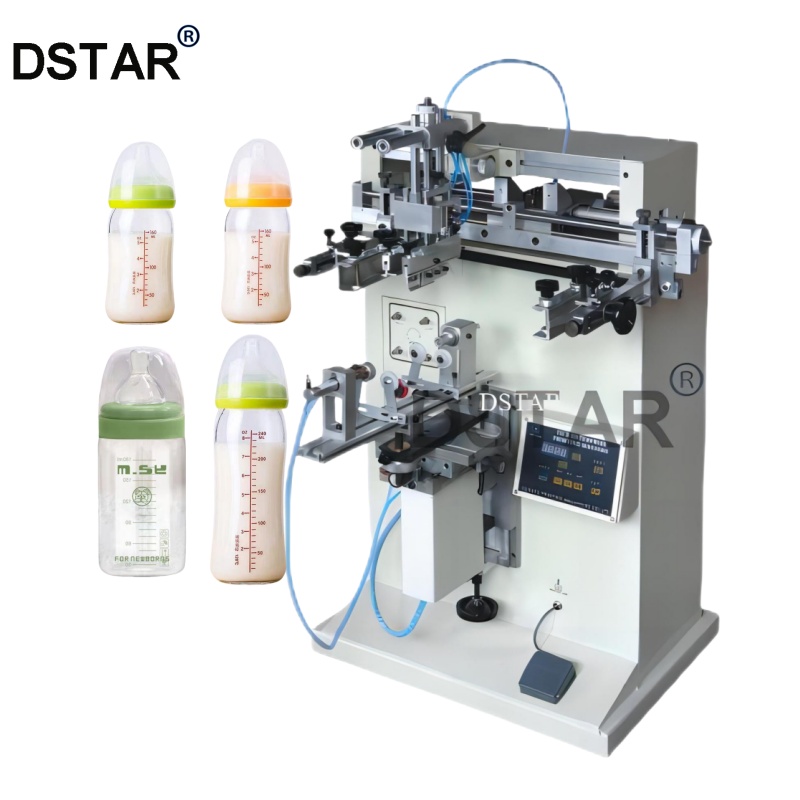 Pneumatic Screen Printing Machine for PPSU/PES/PP Baby Feeder Bottle Screen Printing Equipment