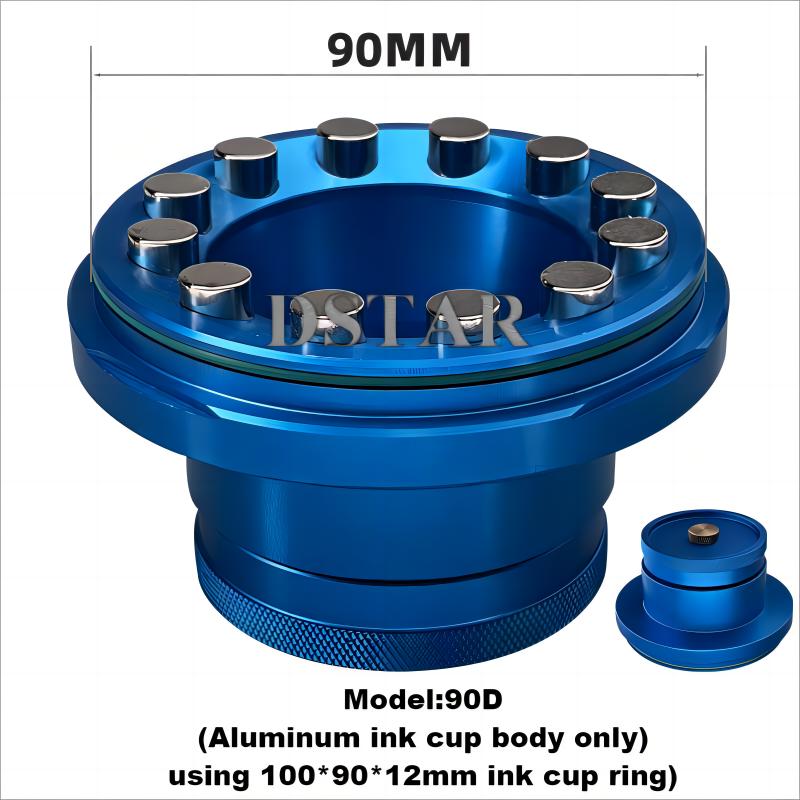 Closed ink cup 90mm aluminum ink cup for pad printing machine