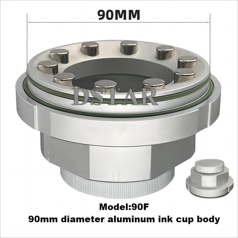 Pad Printing Ink Cup 90mm diameter Aluminum Ink Cup